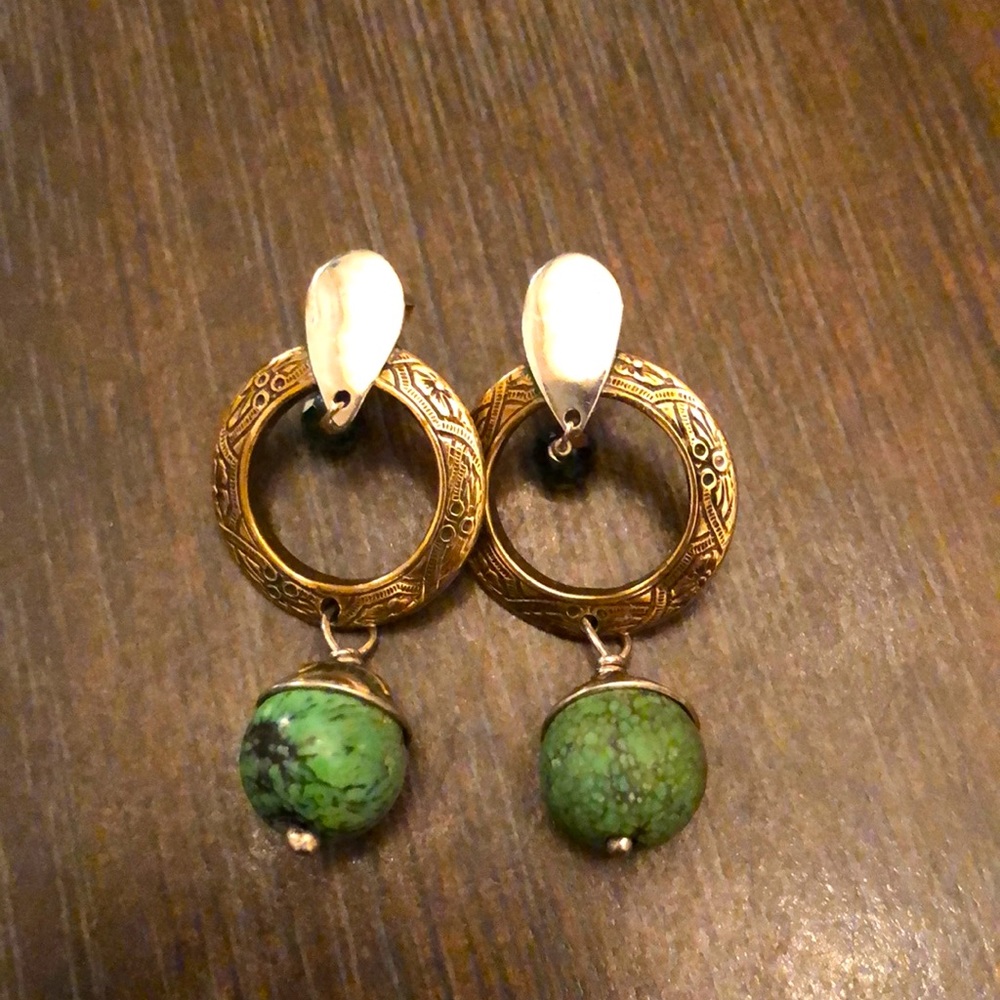 BETH ORDUNA DESIGN sterling Turquoise earrings